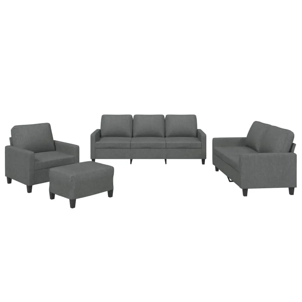 4 Piece Sofa Set with Footstool