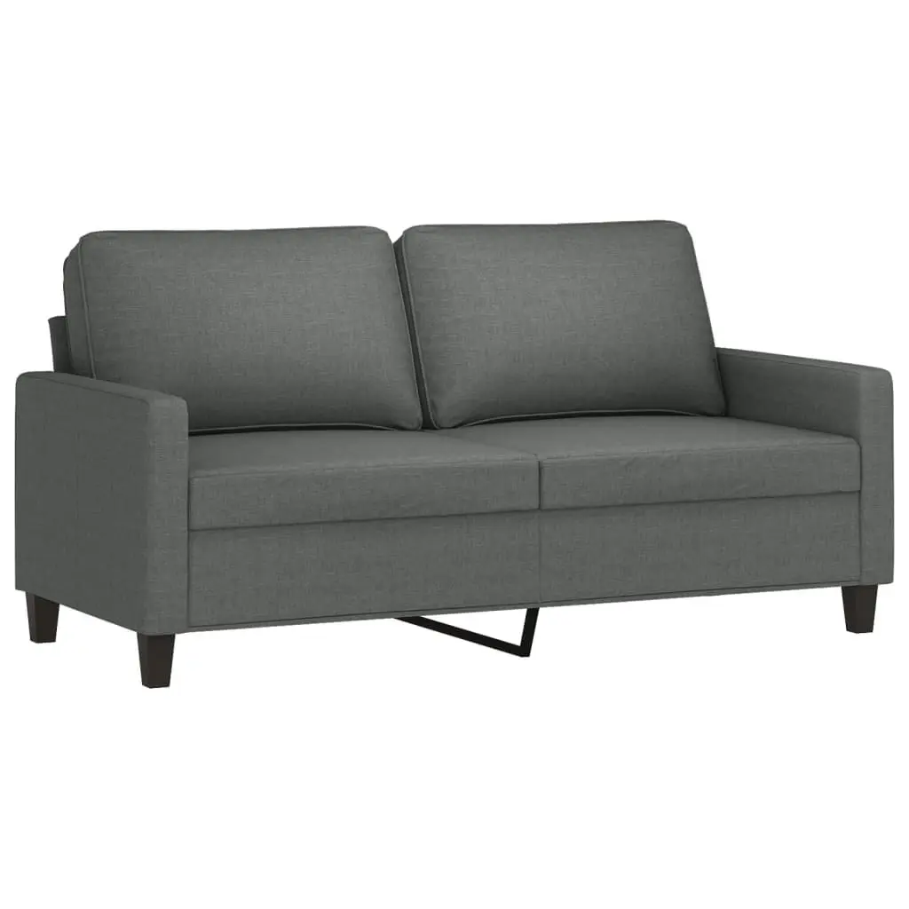 2 Piece Sofa Set Grey Fabric Couch Lounge Suite