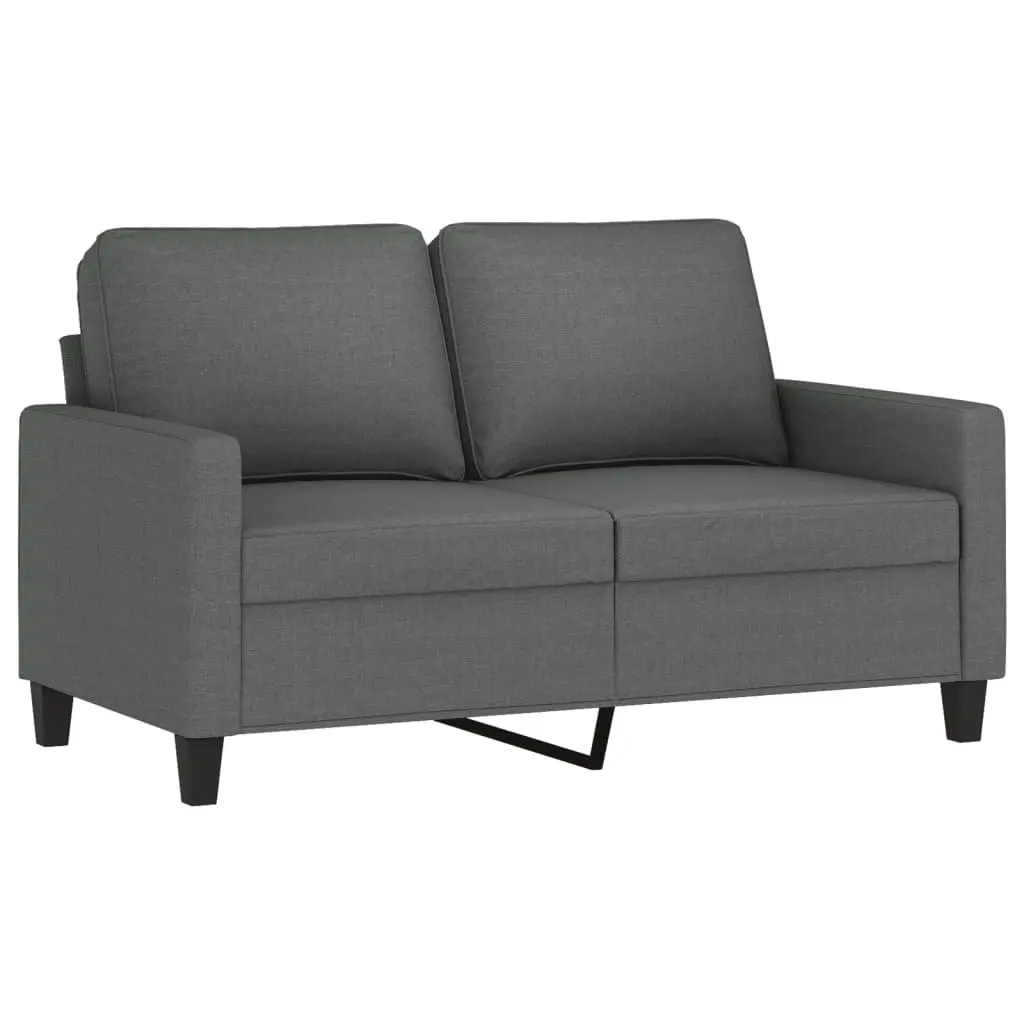 3 Piece Sofa Set with Footstool Grey Fabric Lounge Suite Living Room Furniture