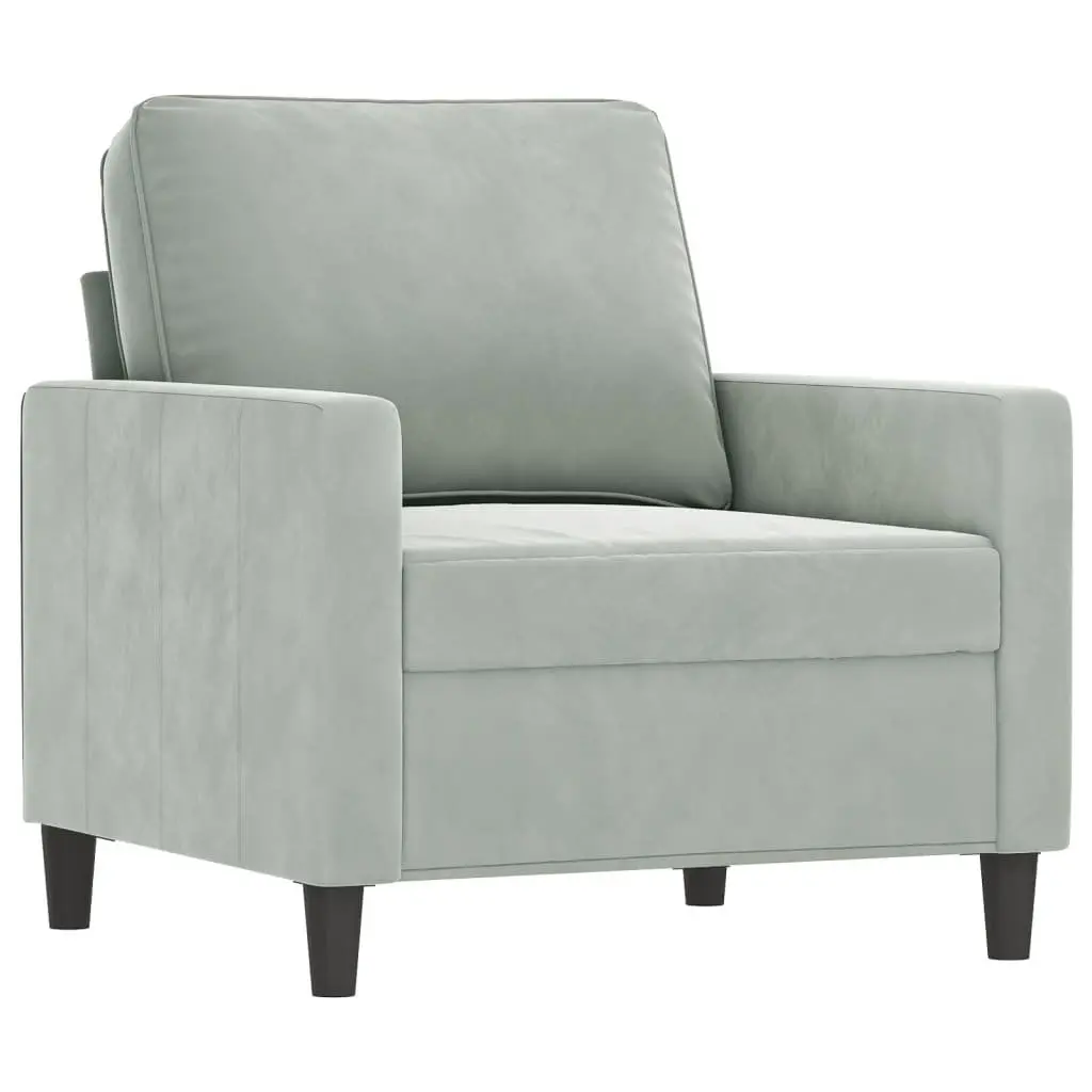 Grey Velvet Sofa Set