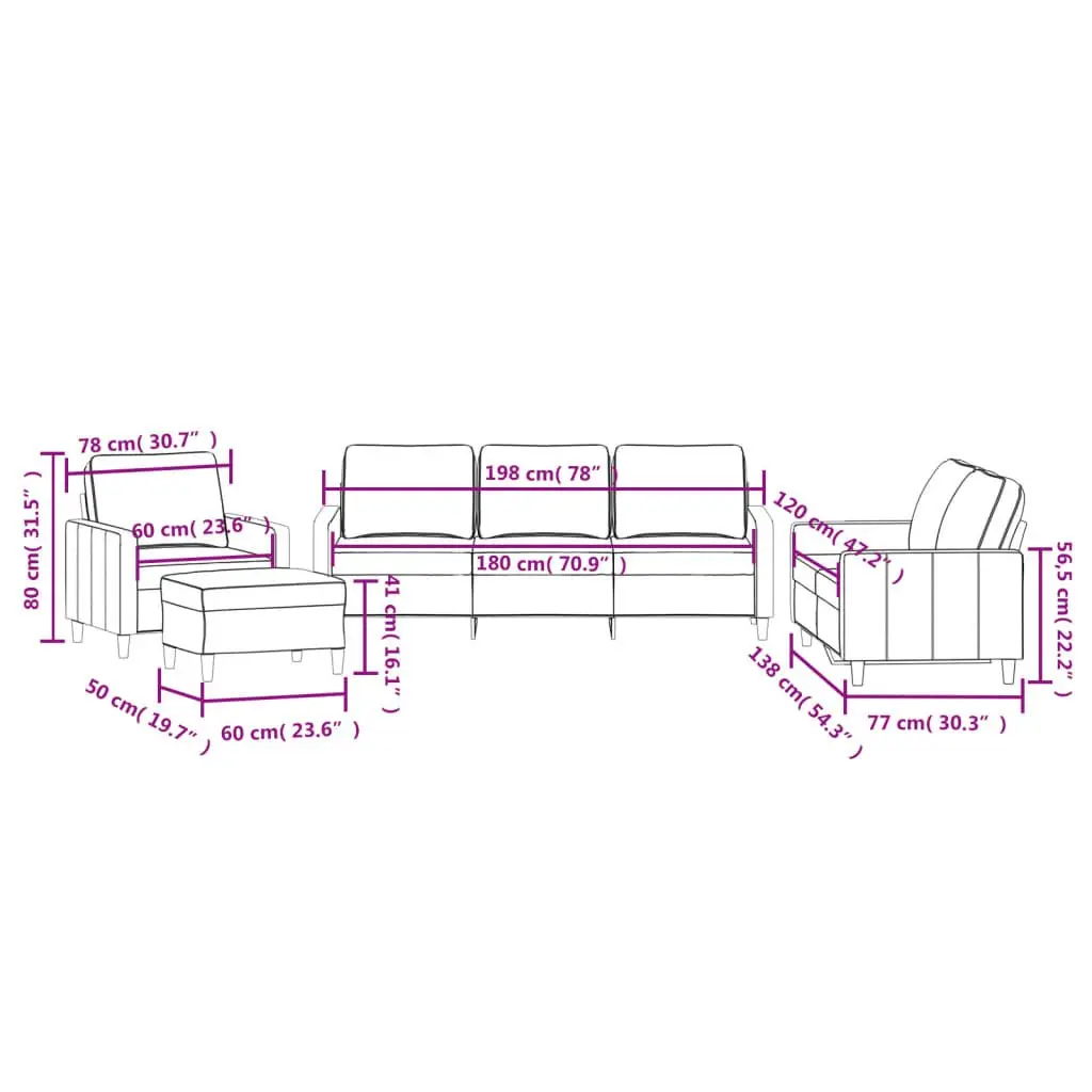 Grey Velvet Sofa Set