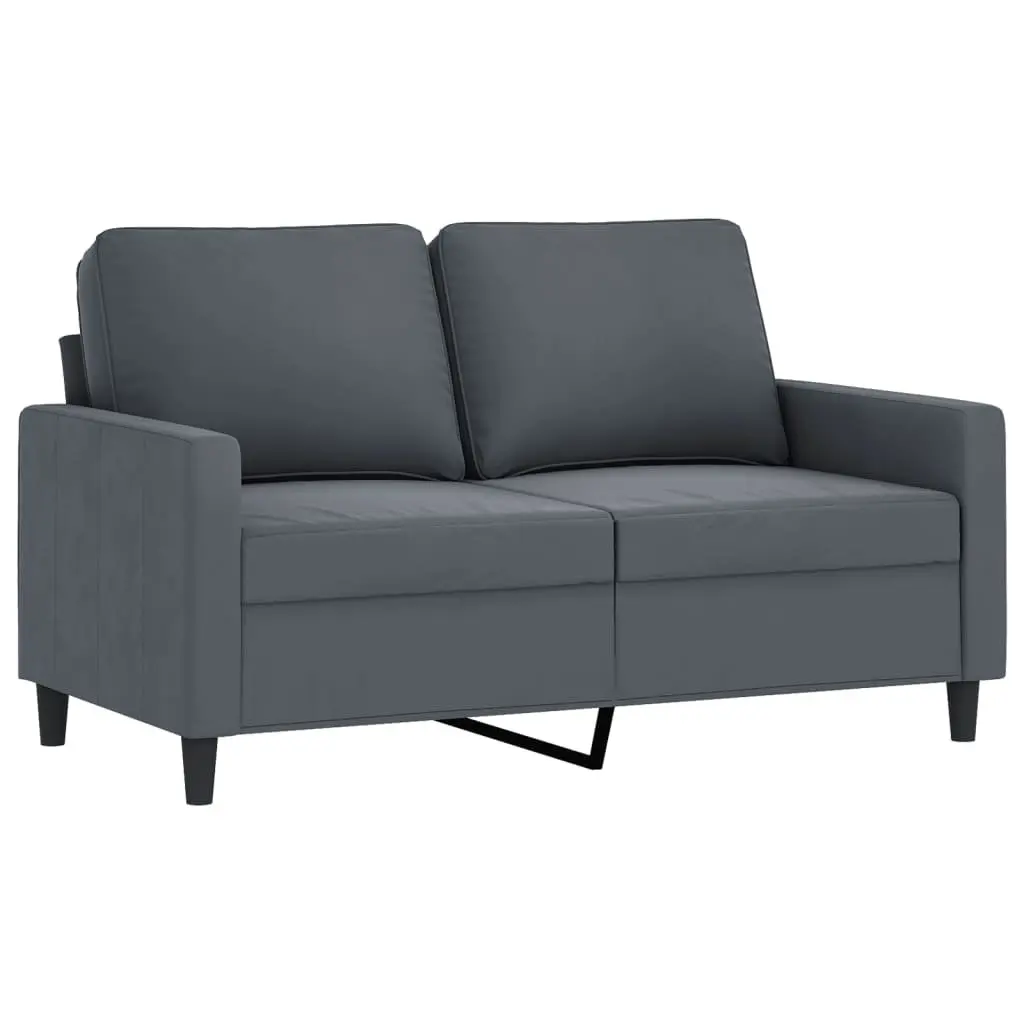 3 Piece Sofa Set Grey Velvet Living Room Furniture Lounge Suite