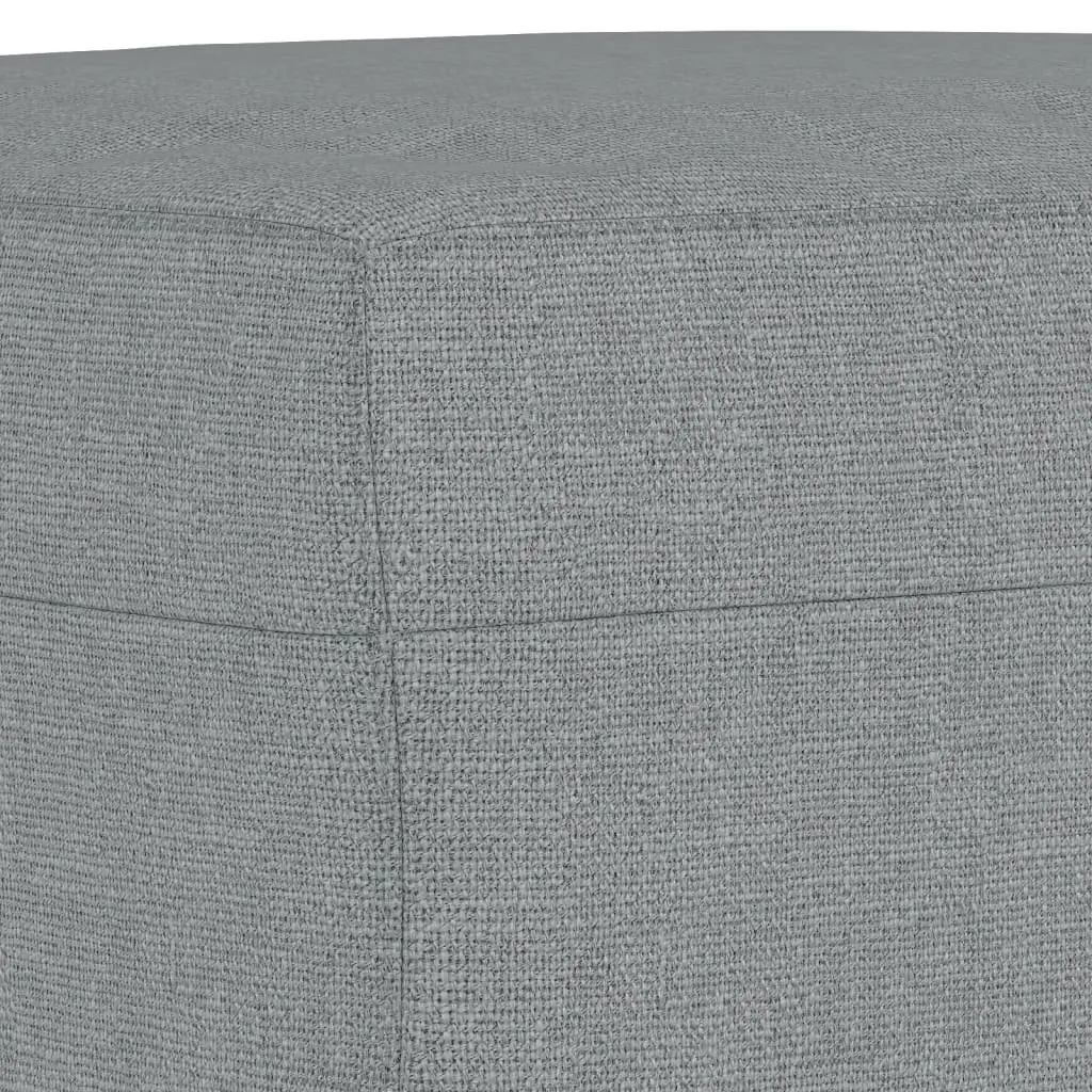 Grey Fabric Living Room Sofa Set 3 Piece with Armchair and Footstool