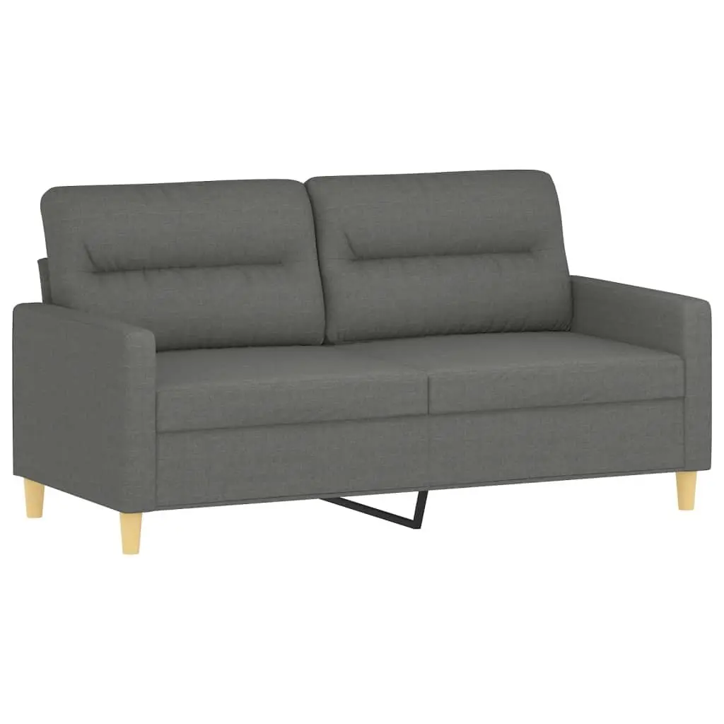 Sofa Set Grey Fabric Lounge Couch 2 Piece