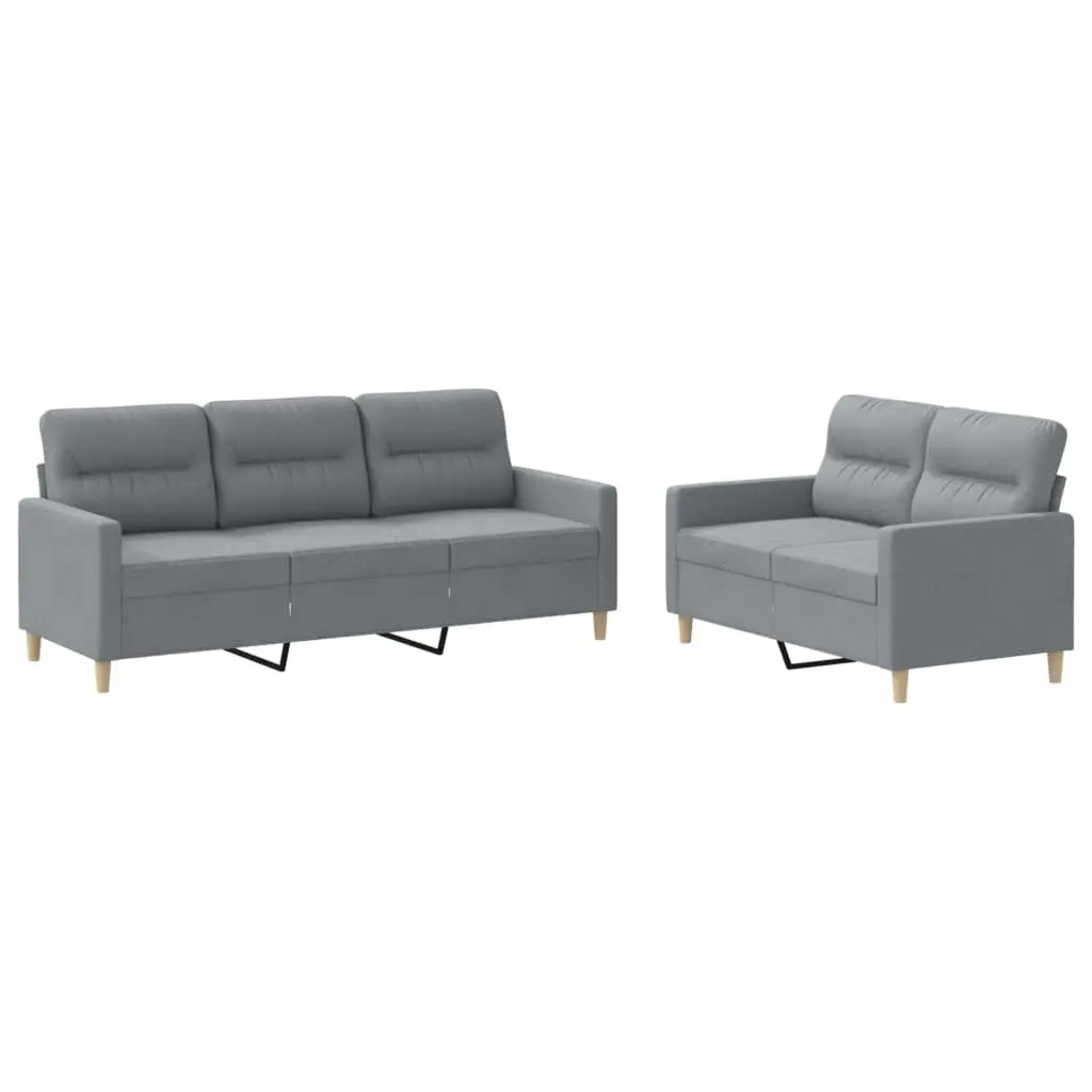 2 Piece Grey Sofa Set