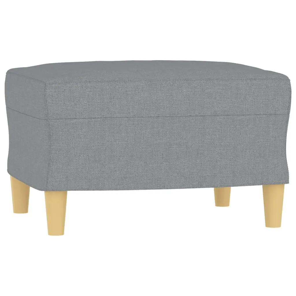 3 Piece Sofa Set Grey Fabric Living Room Furniture Seating