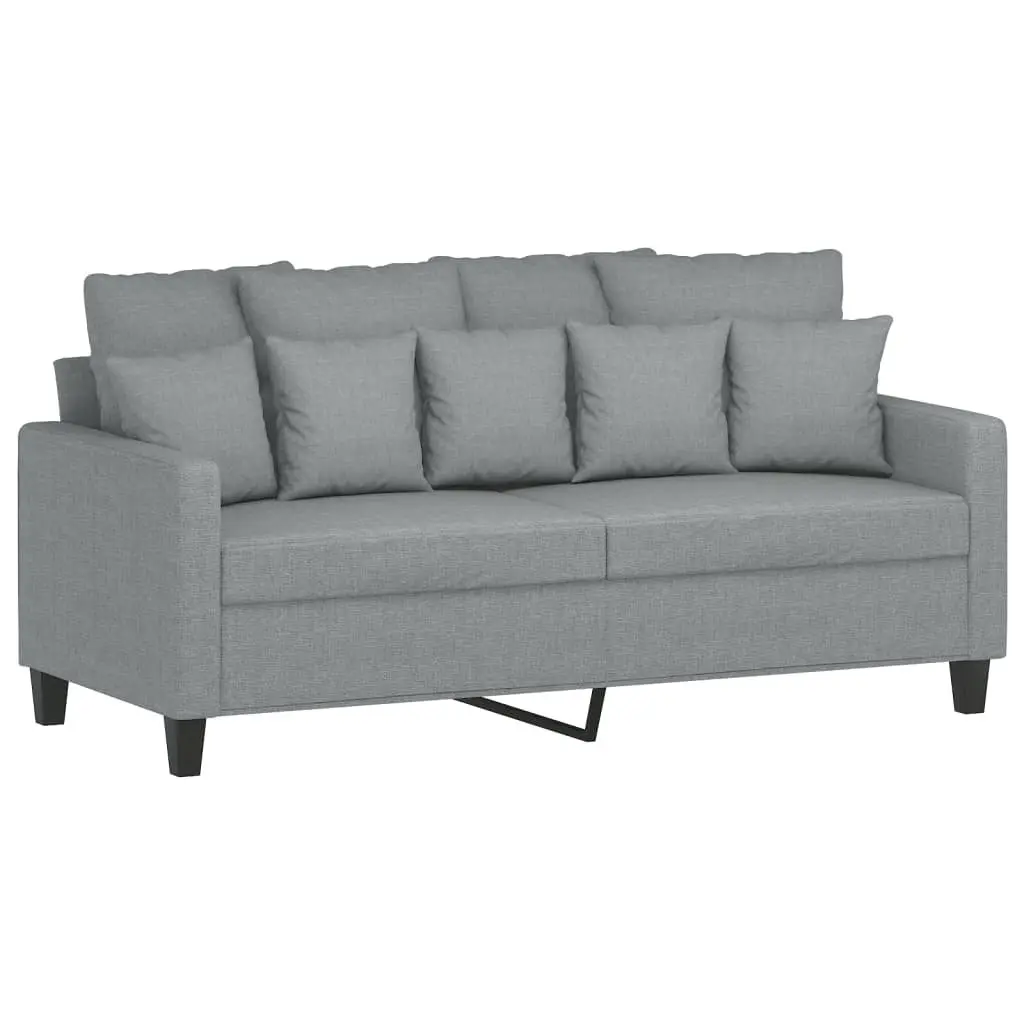 Sofa Set Lounge Suite 2 Piece Grey Fabric Living Room Seating