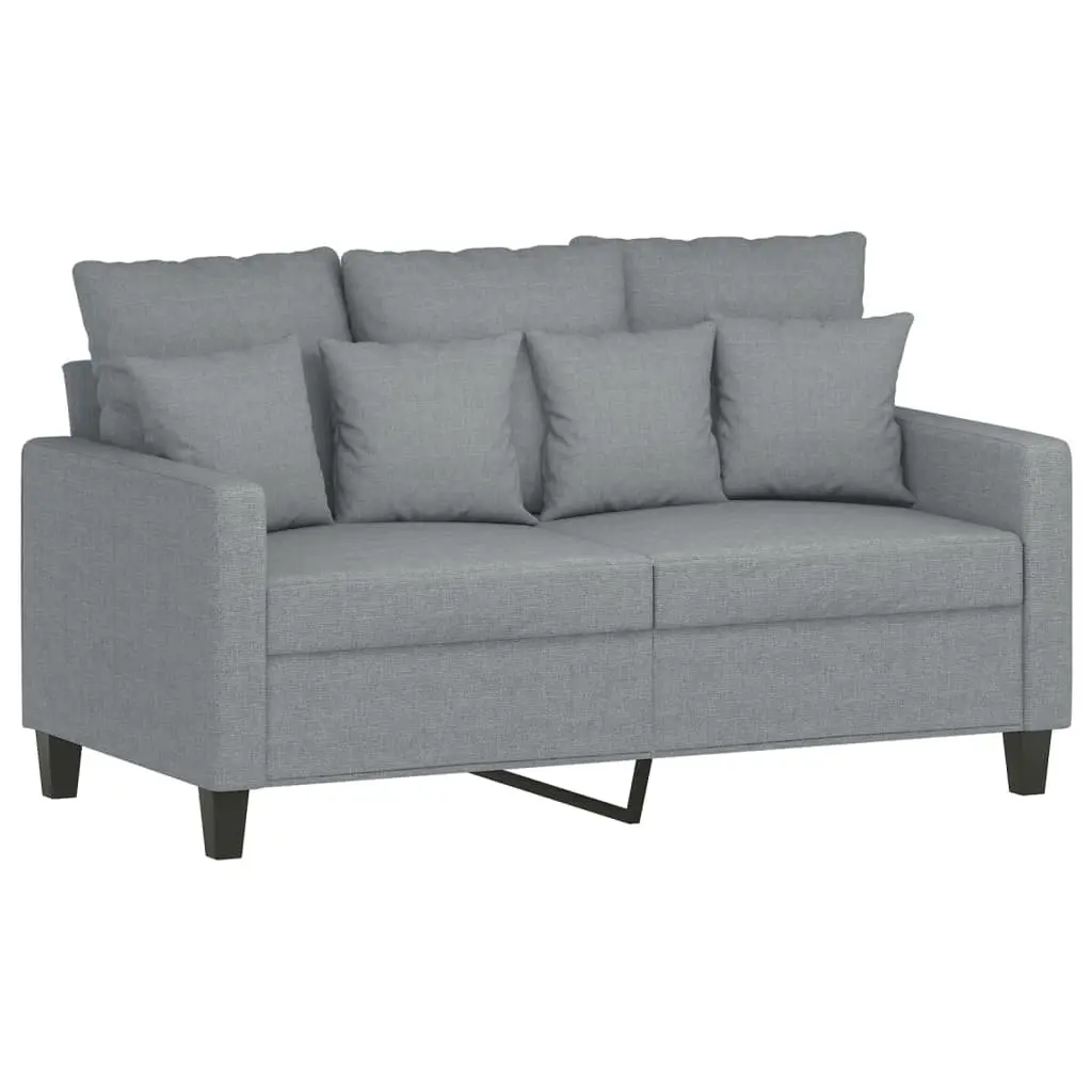 3 Piece Sofa Set Grey Fabric Living Room Lounge Seating Suite