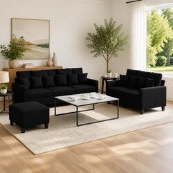 Value and Comfort: 3 Piece Sofa Set with Cushions