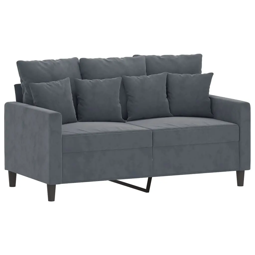 3 Piece Sofa Set Grey Velvet Lounge Suite Living Room Furniture