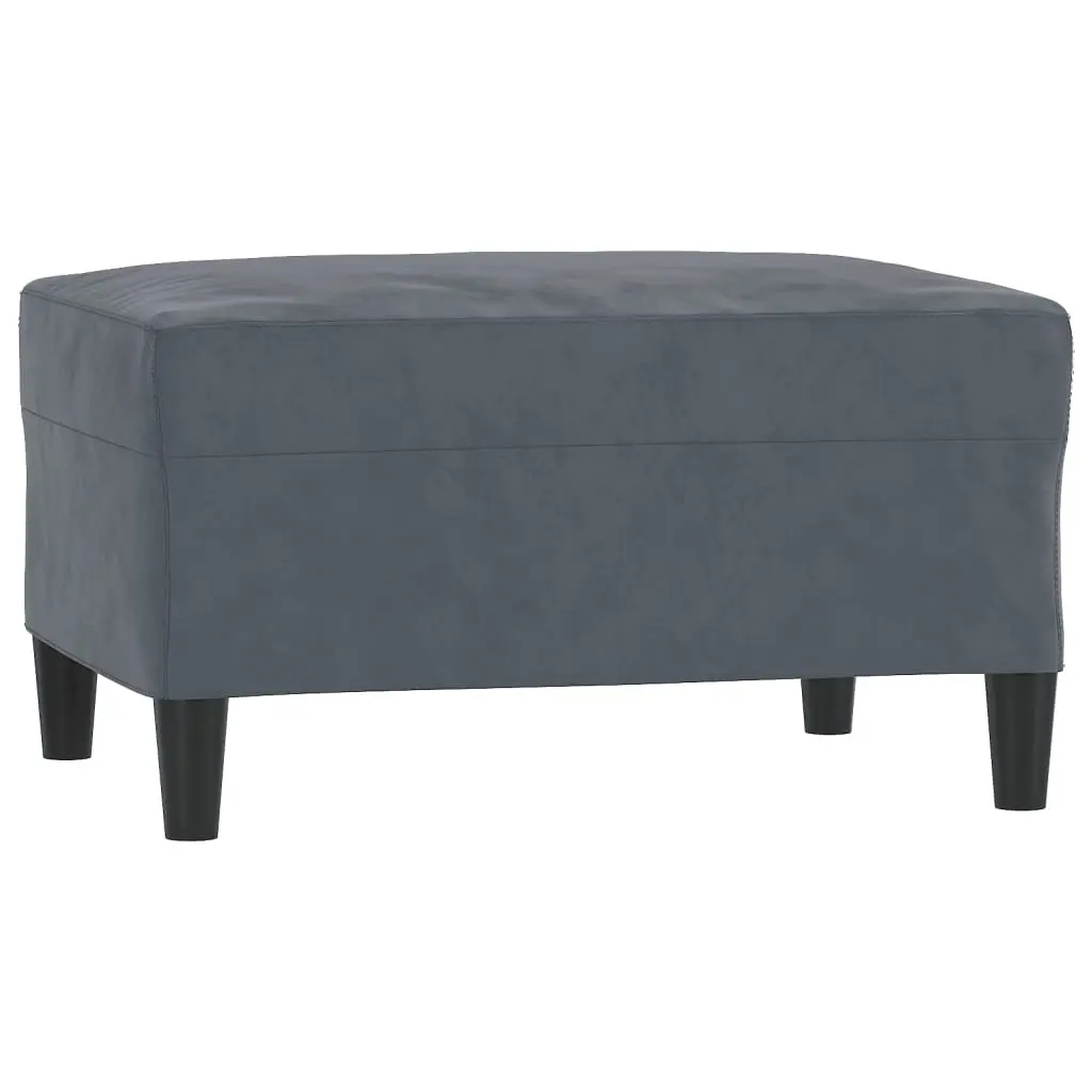 3 Piece Sofa Set Grey Velvet Lounge Suite Living Room Furniture