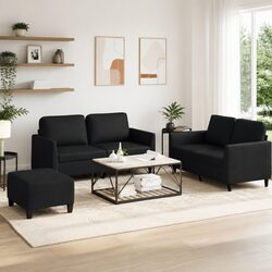 Comfort and Value in a 3 Piece Sofa Set with Footstool