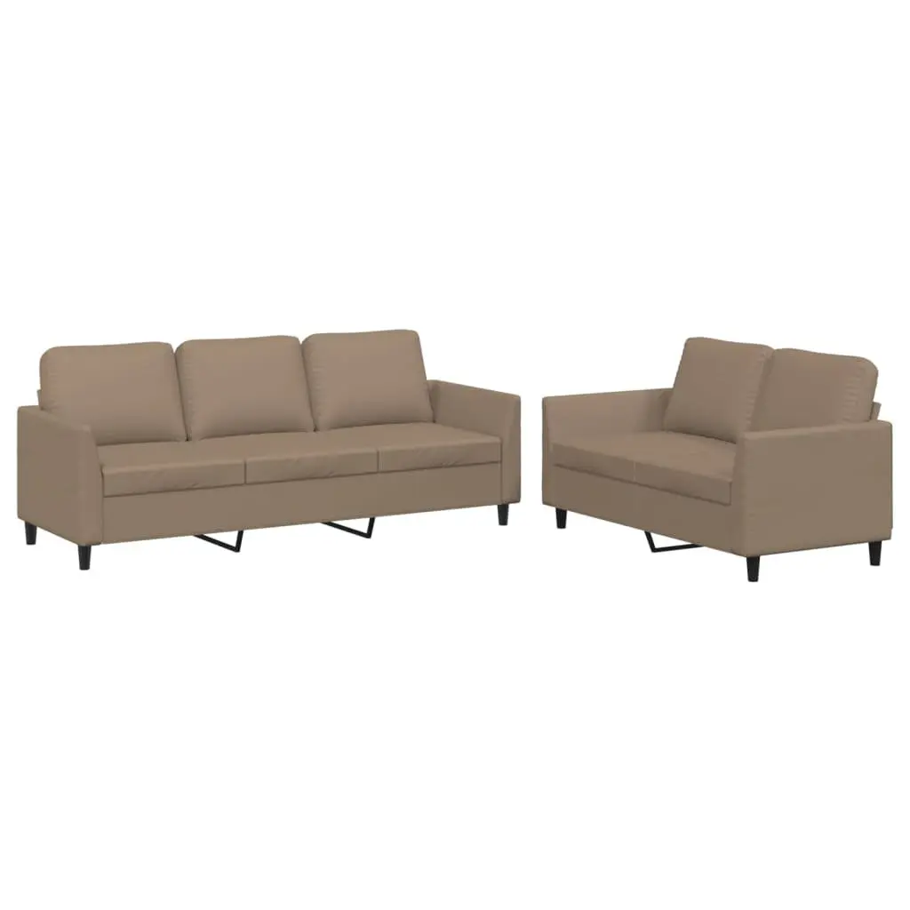 2 Piece Sofa Set in Brown