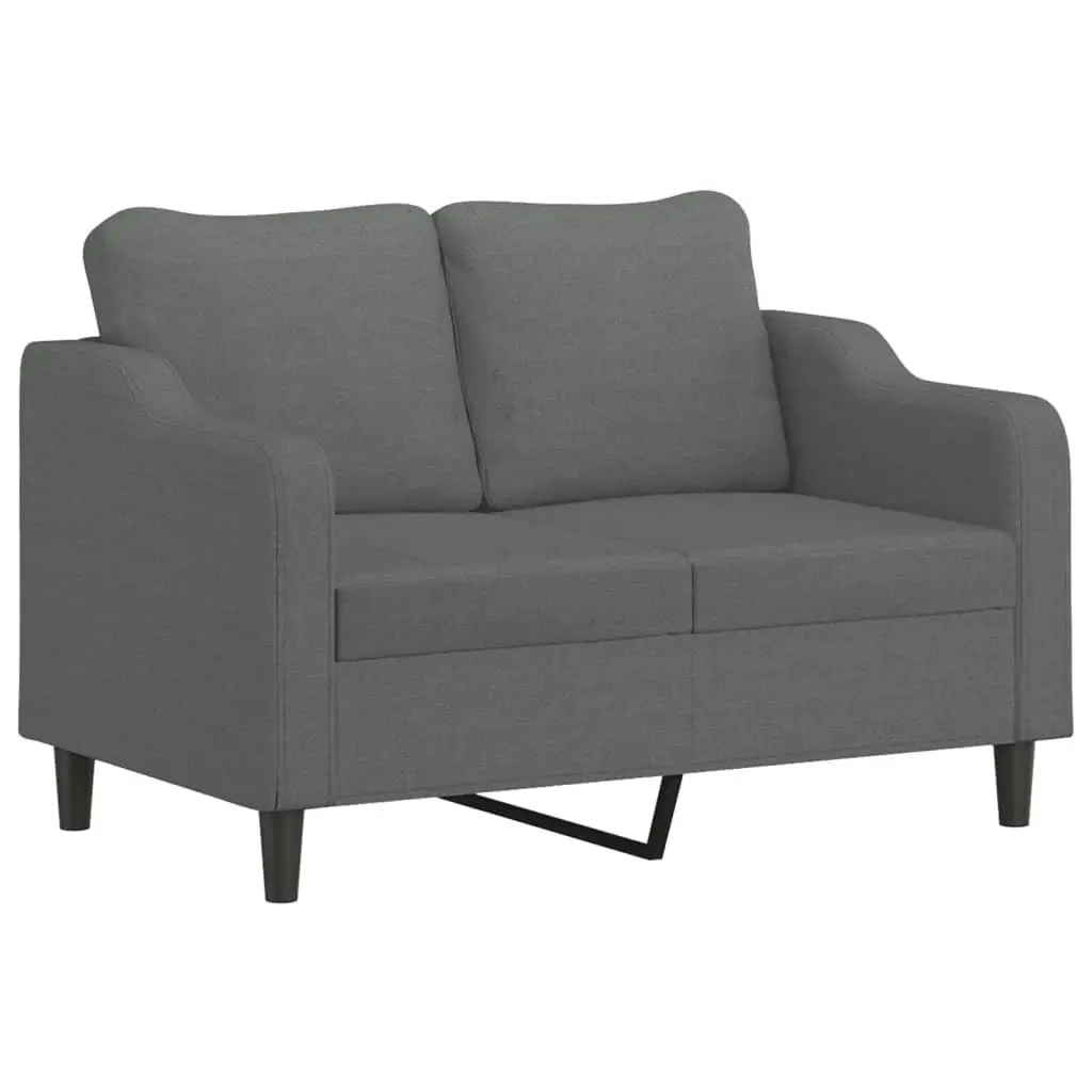 3 Piece Sofa Set Grey Fabric Couch Living Room Furniture