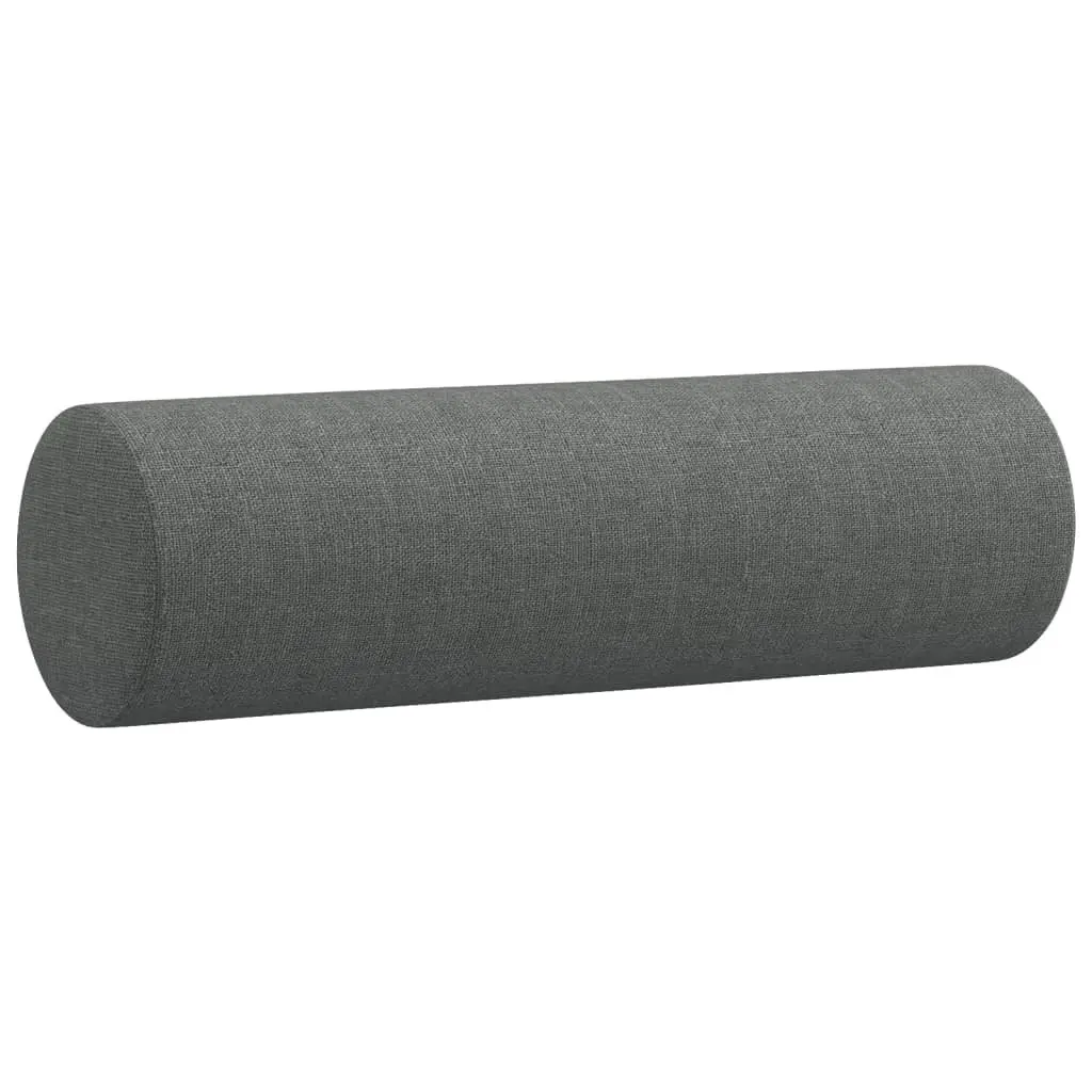4 Piece Sofa Set Grey Fabric Lounge Suite with Pillows Footstool Living Room