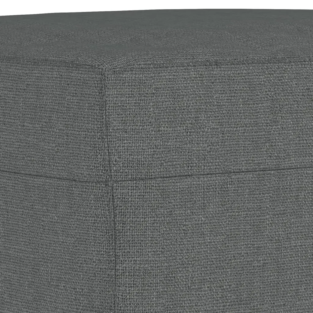 3 Piece Sofa Set Grey Fabric Lounge Cushions Footstool for Living Room