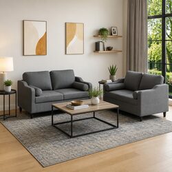 Reliable Grey Fabric Sofa Set for Comfortable Living