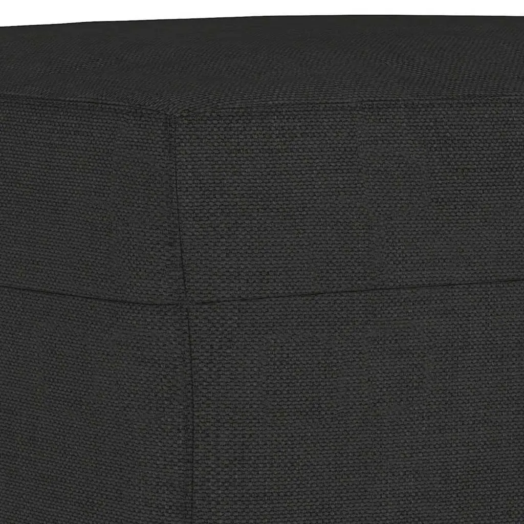3 Piece Sofa Set Black Fabric Living Room Lounge Suite