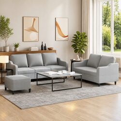 Comfort and Value with a 3 Piece Grey Sofa Set