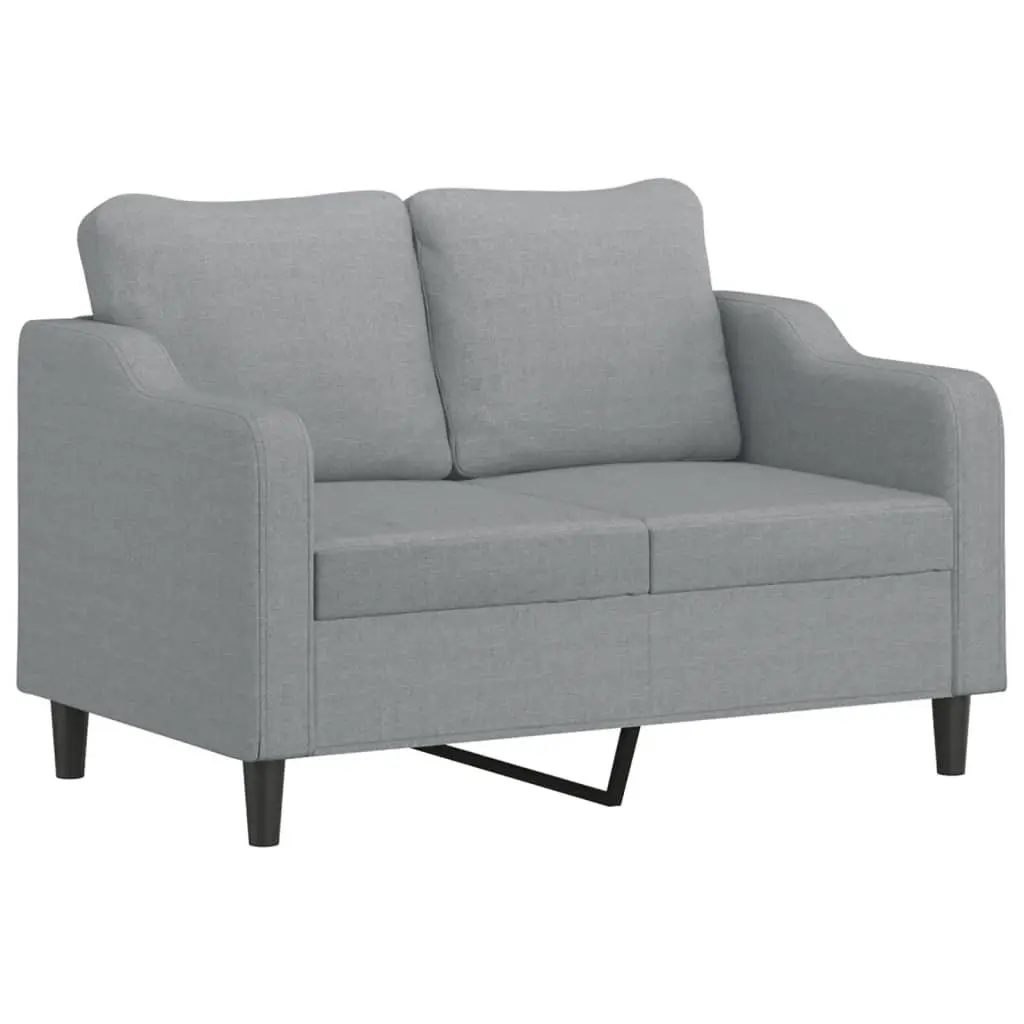 3 Piece Sofa Set Grey Fabric Living Room Furniture
