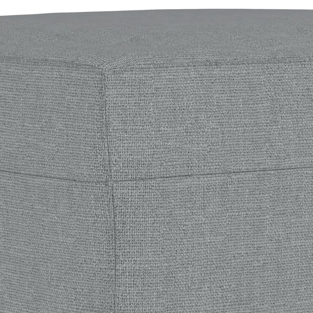 3 Piece Sofa Set Grey Fabric Living Room Furniture