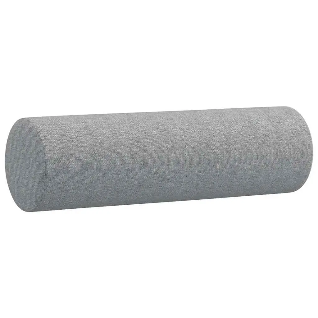 3 Piece Sofa Set Grey Fabric Living Room Lounge Footstool Pillows