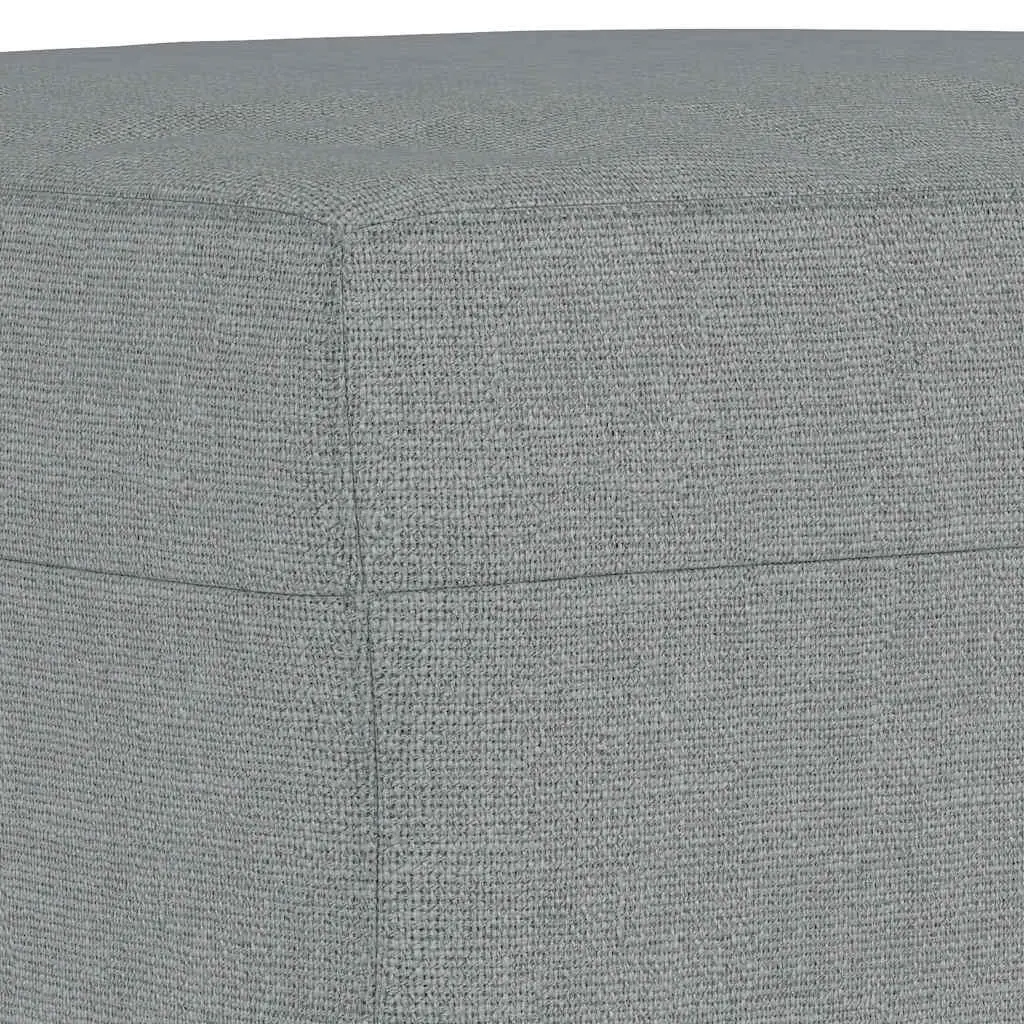 3 Piece Sofa Set Grey Fabric Living Room Lounge Footstool Pillows