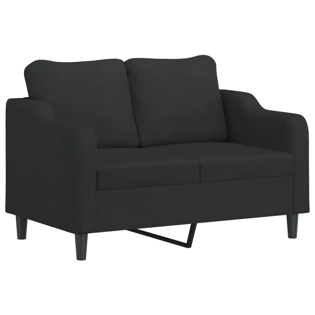 Black Fabric Sofa Set