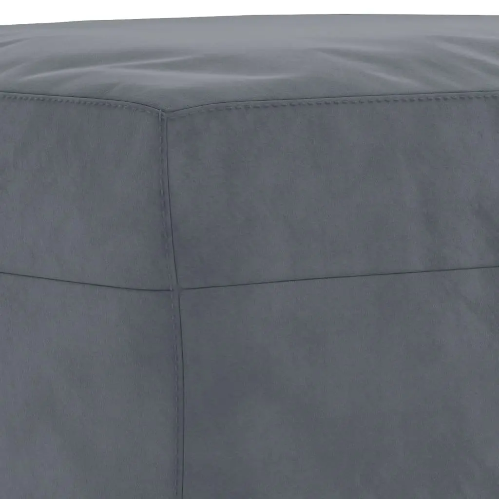 3 Piece Sofa Set Grey Velvet Living Room Furniture