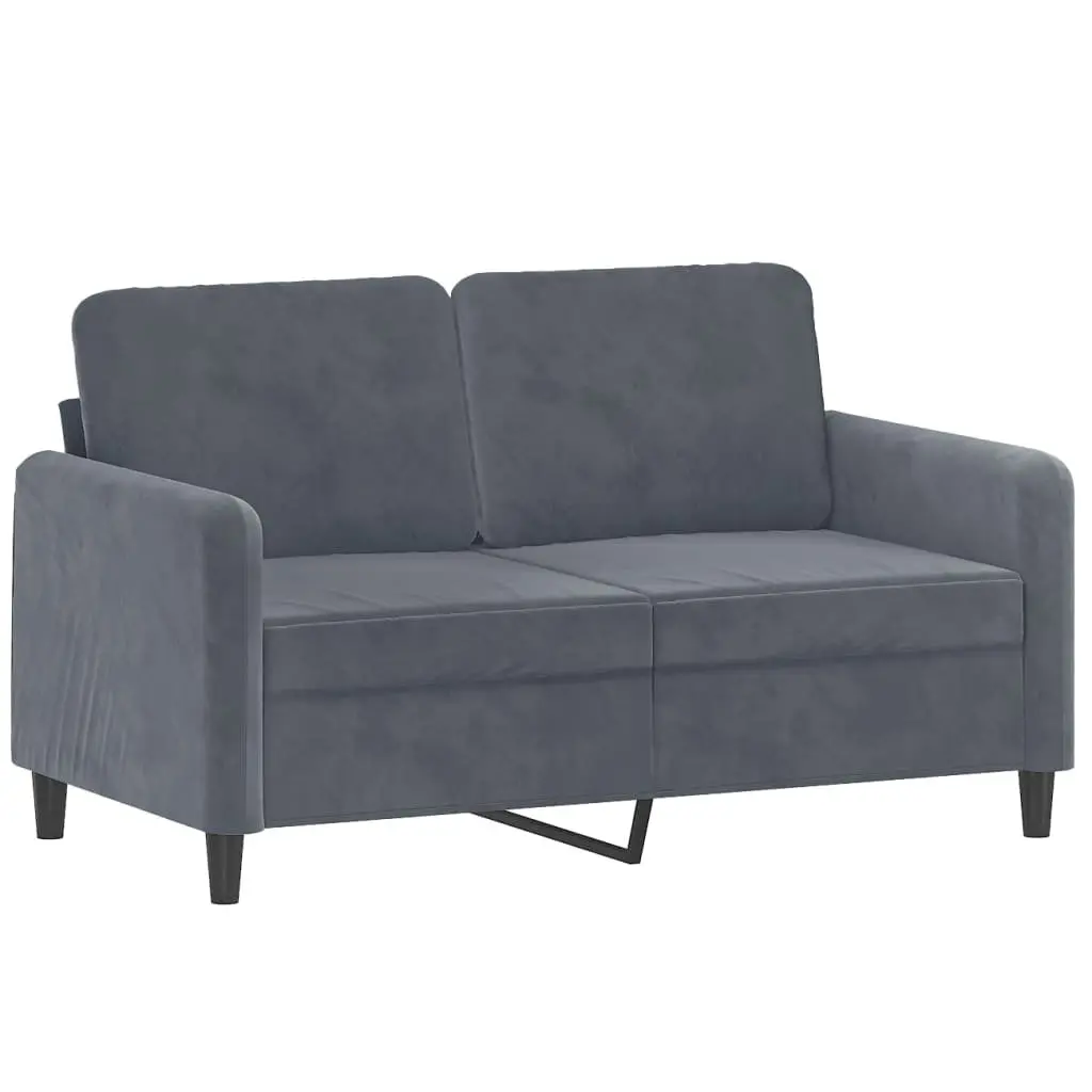 Sofa Set Grey Velvet Lounge Suite 2 Piece