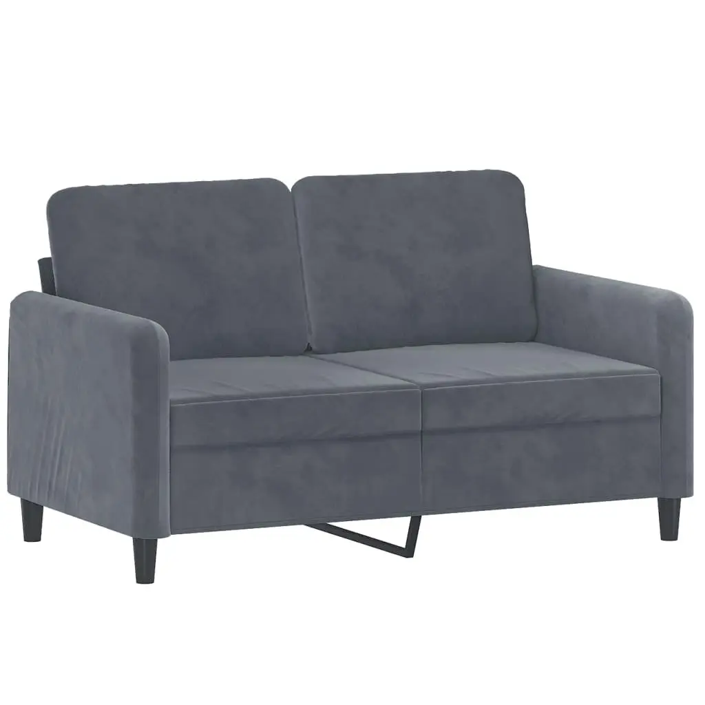 3 Piece Grey Velvet Sofa Set