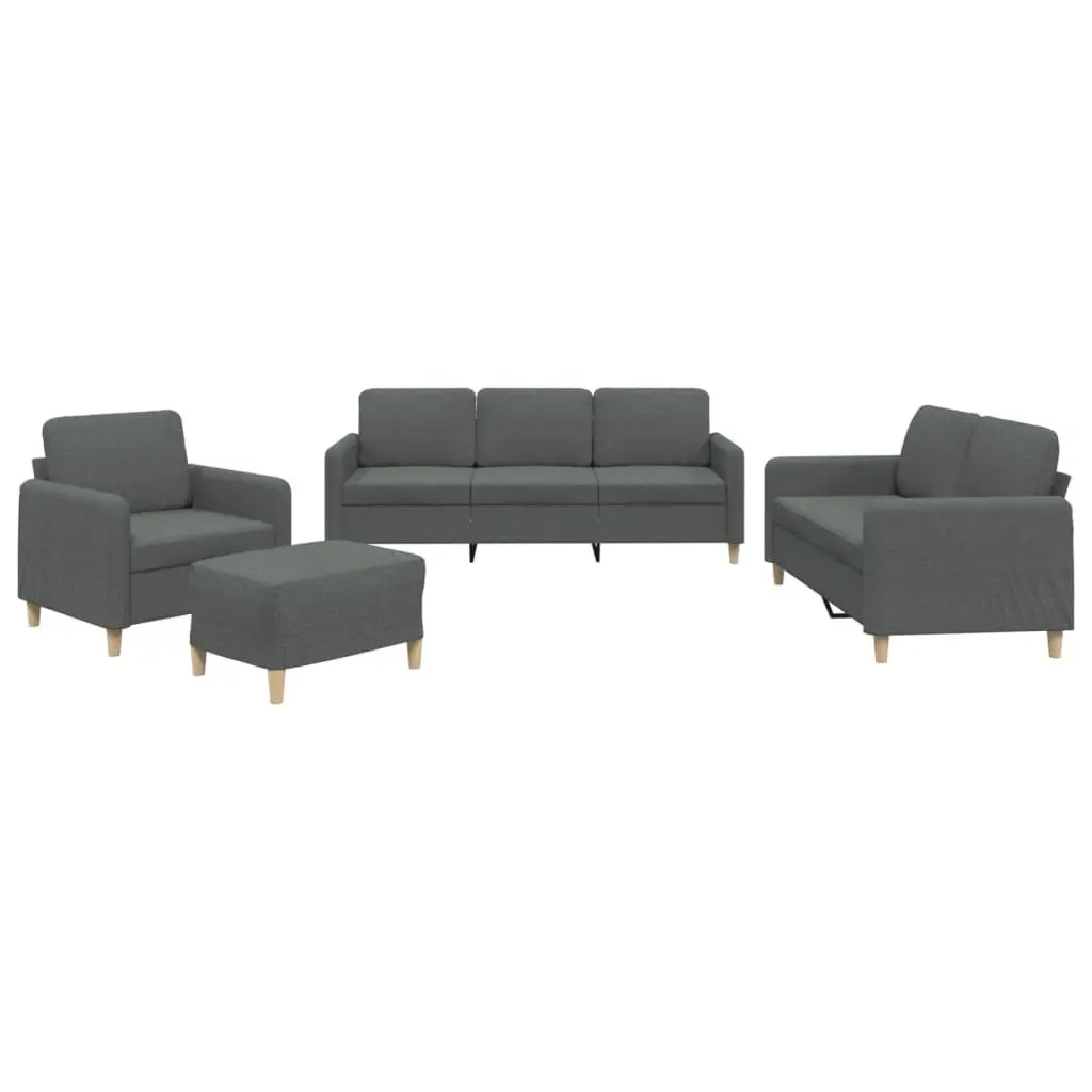 4 Piece Grey Sofa Set