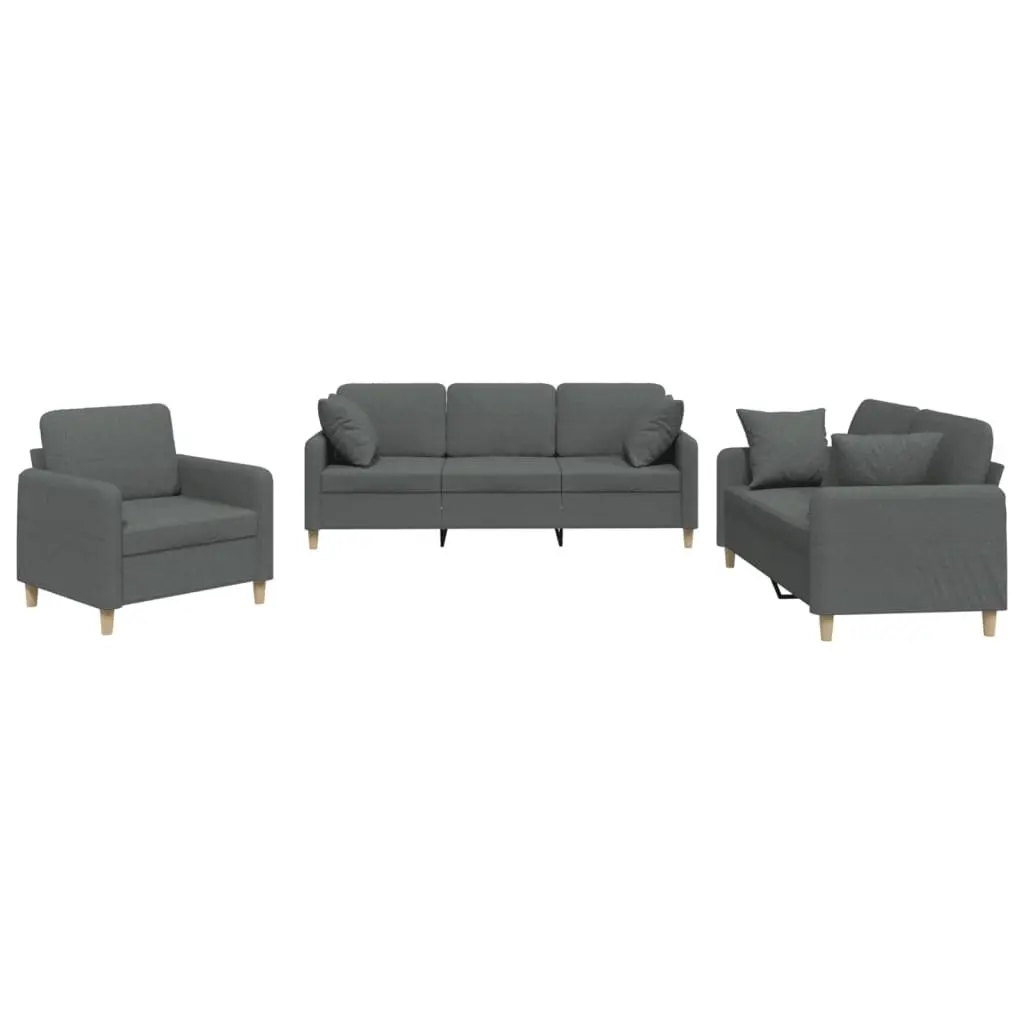3 Piece Sofa Set in Grey