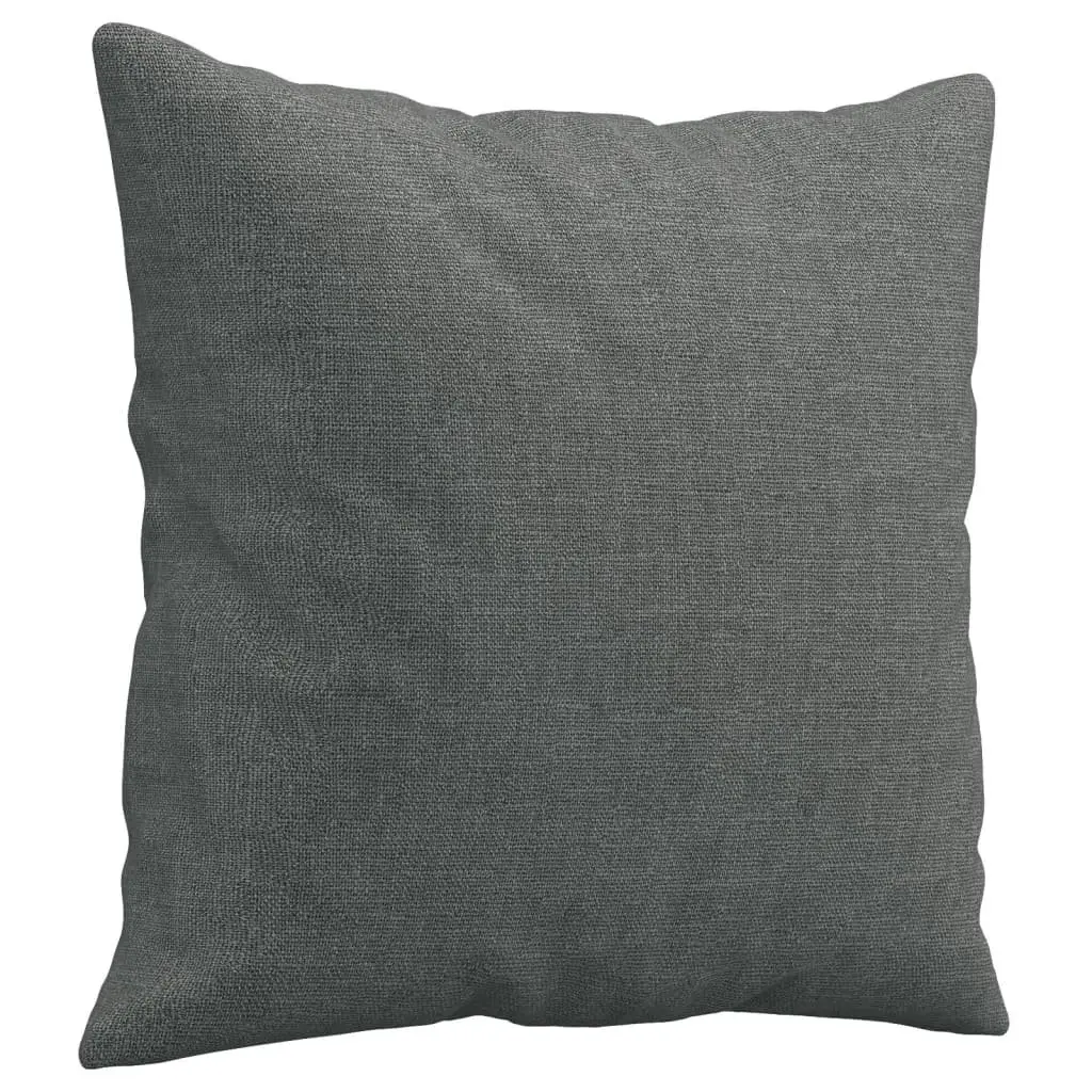 4 Piece Sofa Set Grey Fabric Couch with Throw Pillows and Footstool Living Room