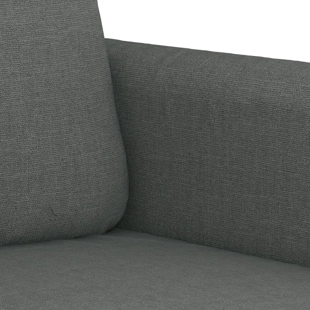 4 Piece Sofa Set Grey Fabric Couch with Throw Pillows and Footstool Living Room