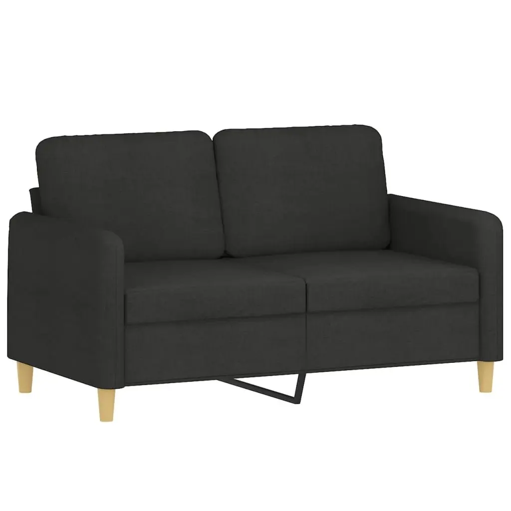 3 Piece Sofa Set for Lounging Reading Watching TV Black Fabric