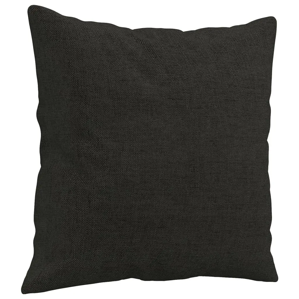 3 Piece Sofa Set for Lounging Reading Watching TV Black Fabric