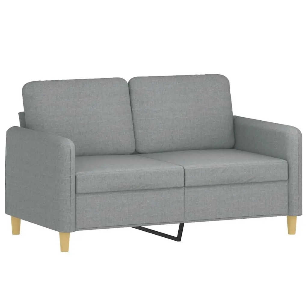 Sofa Set Living Room Lounge Suite 2 Piece Light Grey Fabric