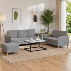 Practical and Value-Filled 3 Piece Sofa Set in Grey
