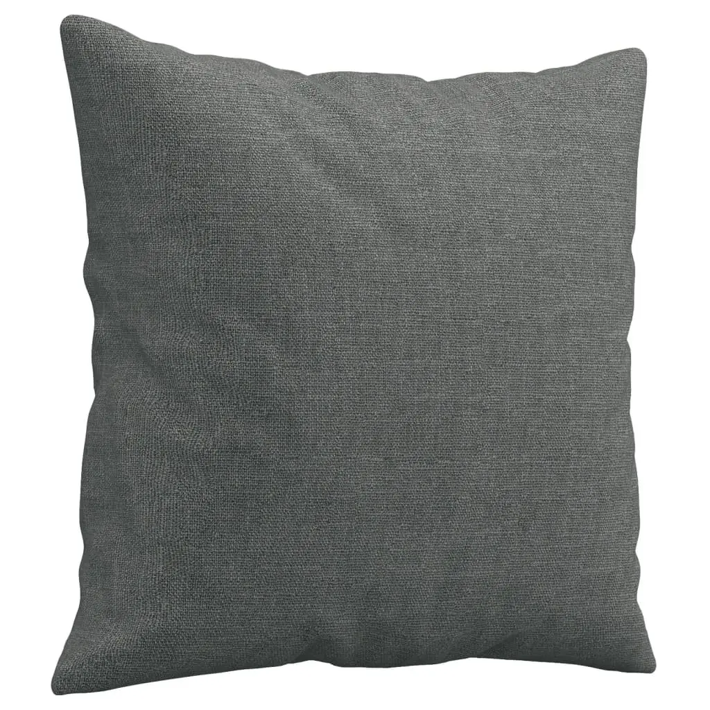 2 Piece Sofa Set Grey Fabric Couch with Pillows Comfortable Living Room Seating
