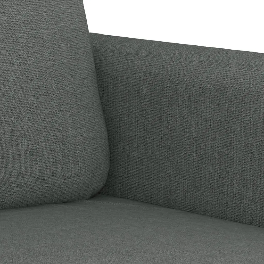 2 Piece Sofa Set Grey Fabric Couch with Pillows Comfortable Living Room Seating