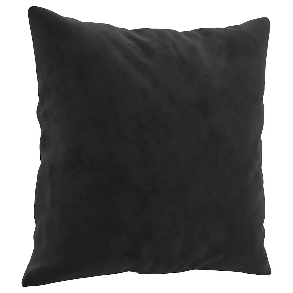 3 Piece Sofa Set Black Velvet Couch Seating Furniture