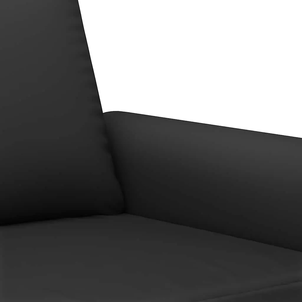 Sofa Set Living Room Couch 2 Piece Black Velvet