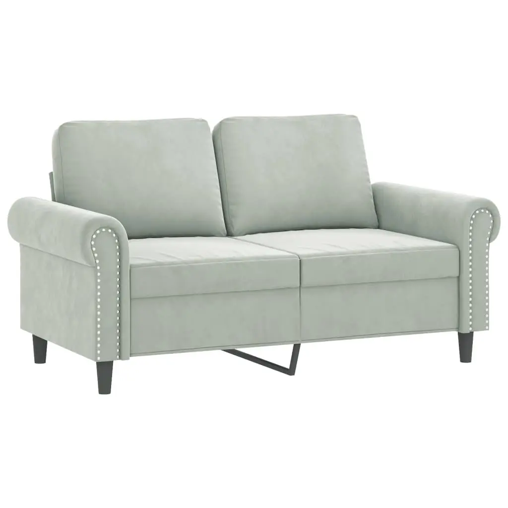 3 Piece Sofa Set Grey Velvet Lounge Suite