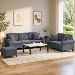 Comfortable and Affordable 3 Piece Velvet Sofa Set