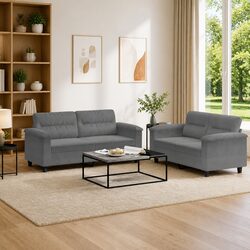 Value-Driven 2-Piece Sofa Set in Dark Grey