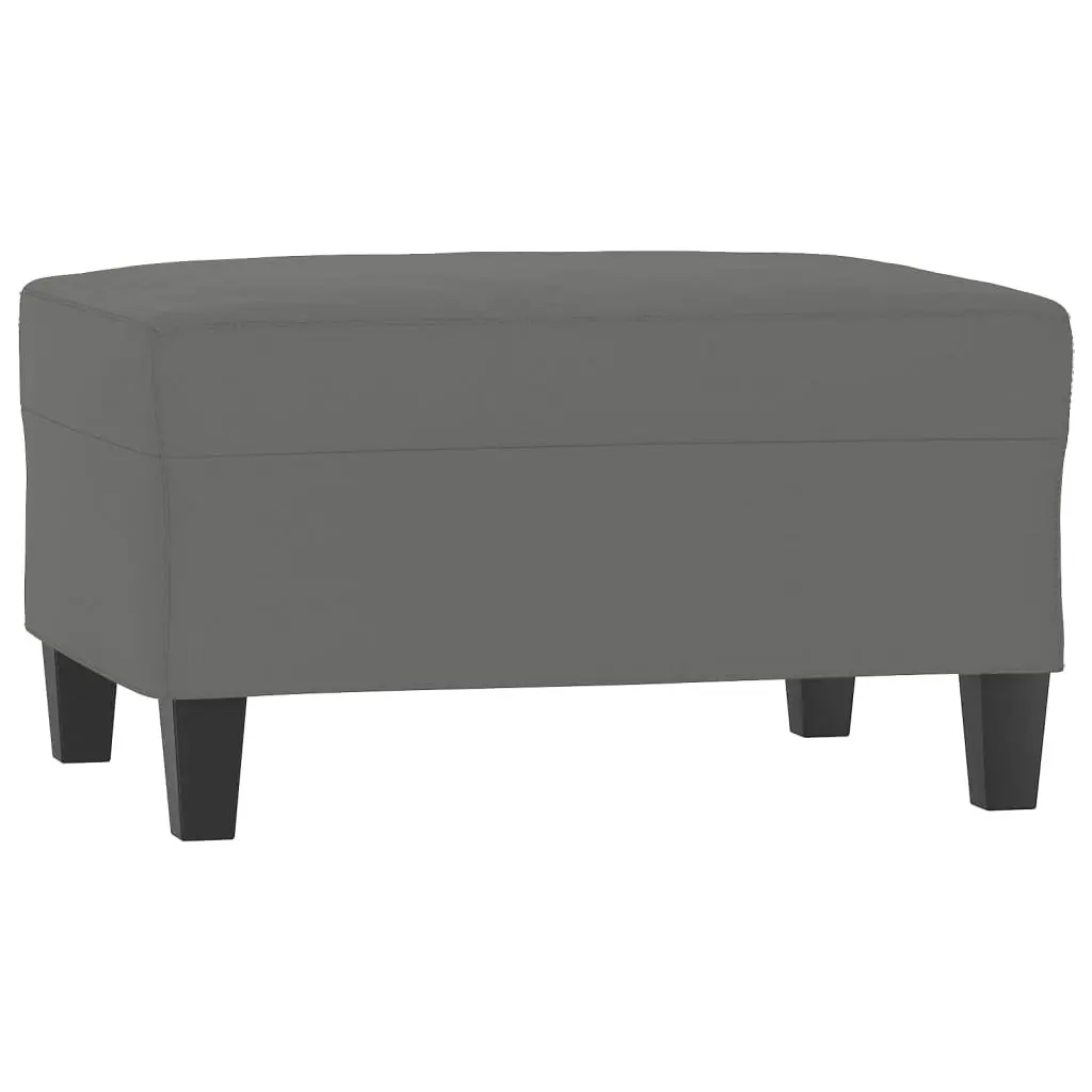 Sofa Set Grey Microfibre Fabric Lounge 2 Piece with Throw Pillows