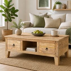 Durable Coffee Table with Thoughtful Storage Features
