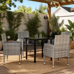 Comfortable 5 Piece Outdoor Dining Set with Removable Cushions