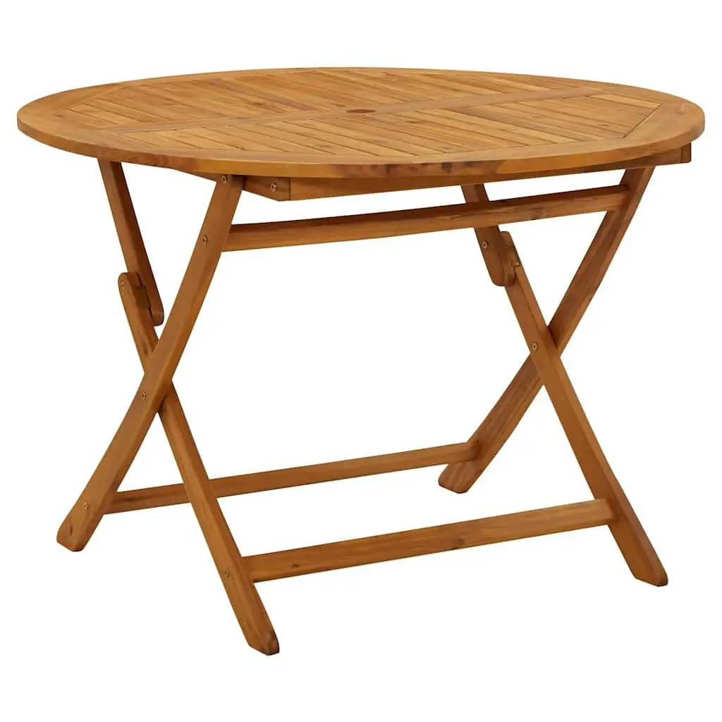 5 Piece Garden Dining Set Outdoor Furniture Solid Acacia Wood Brown